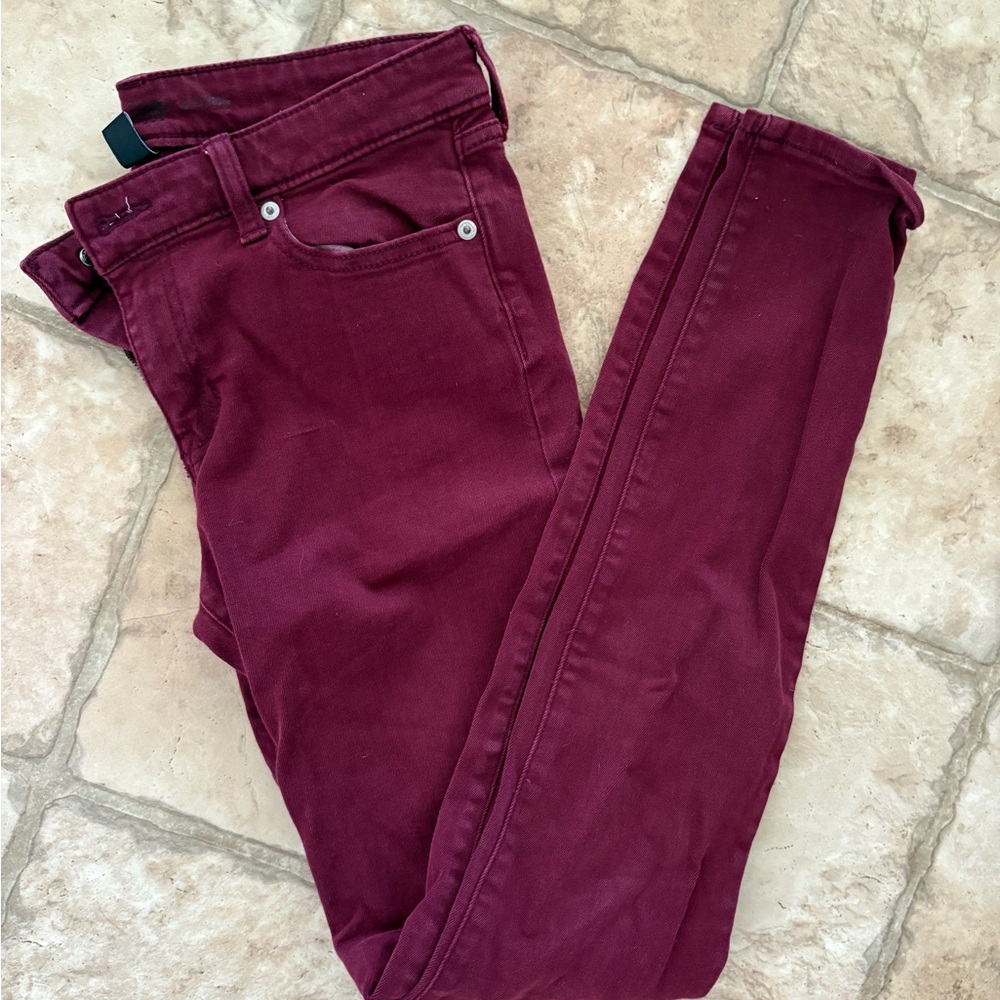 Women's Burgundy Skinny Jeans - GAP